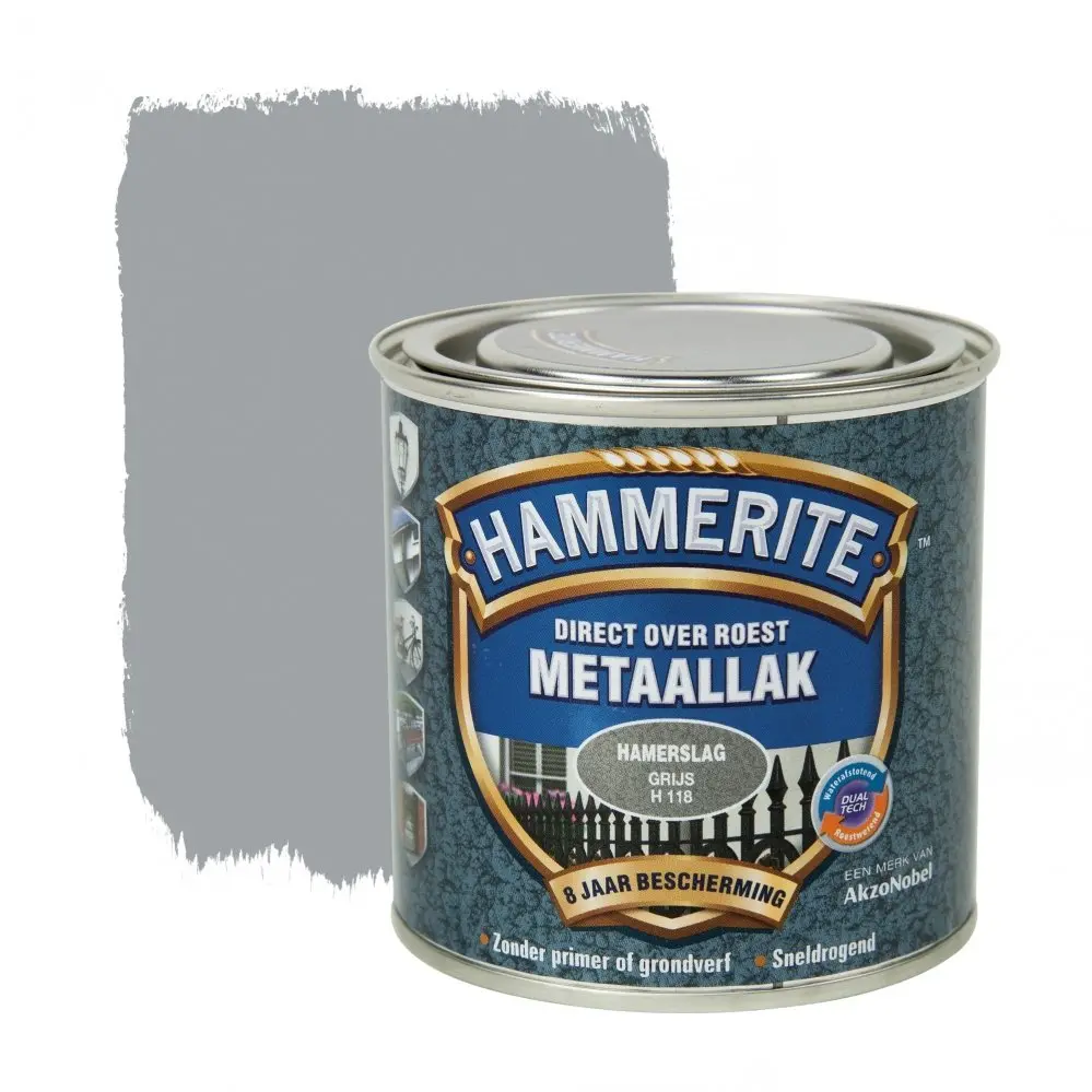 Kunststof & metaal verf - Hammerite%20Metaallak%20Hamerslag%20grijs%203