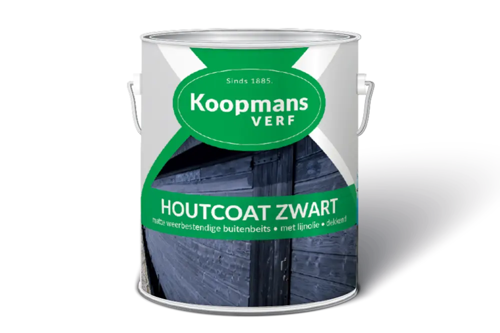 Blanke lak & Beits - Houtcoat-Zwart-Koopmans-Verf-verfcompleet.nl
