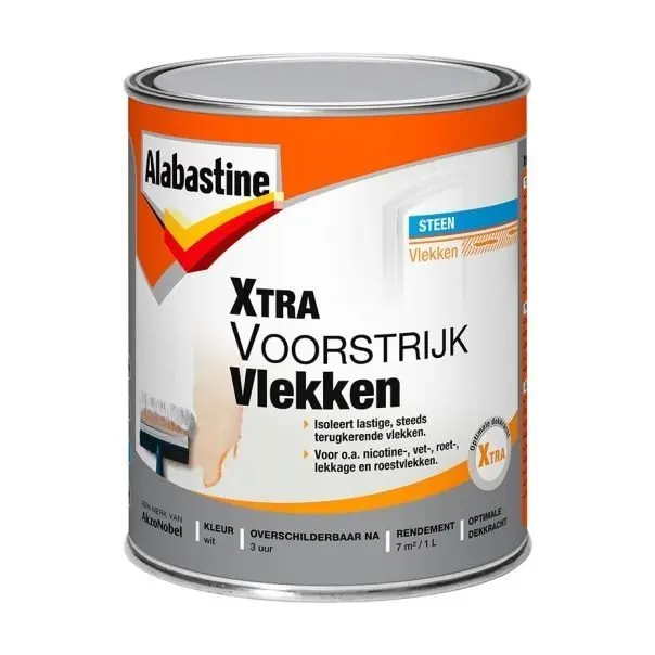 Muurverf & Latex - alabastine-Xtra-Voorstrijk-Vlekken-1L-verfcompleet.nl